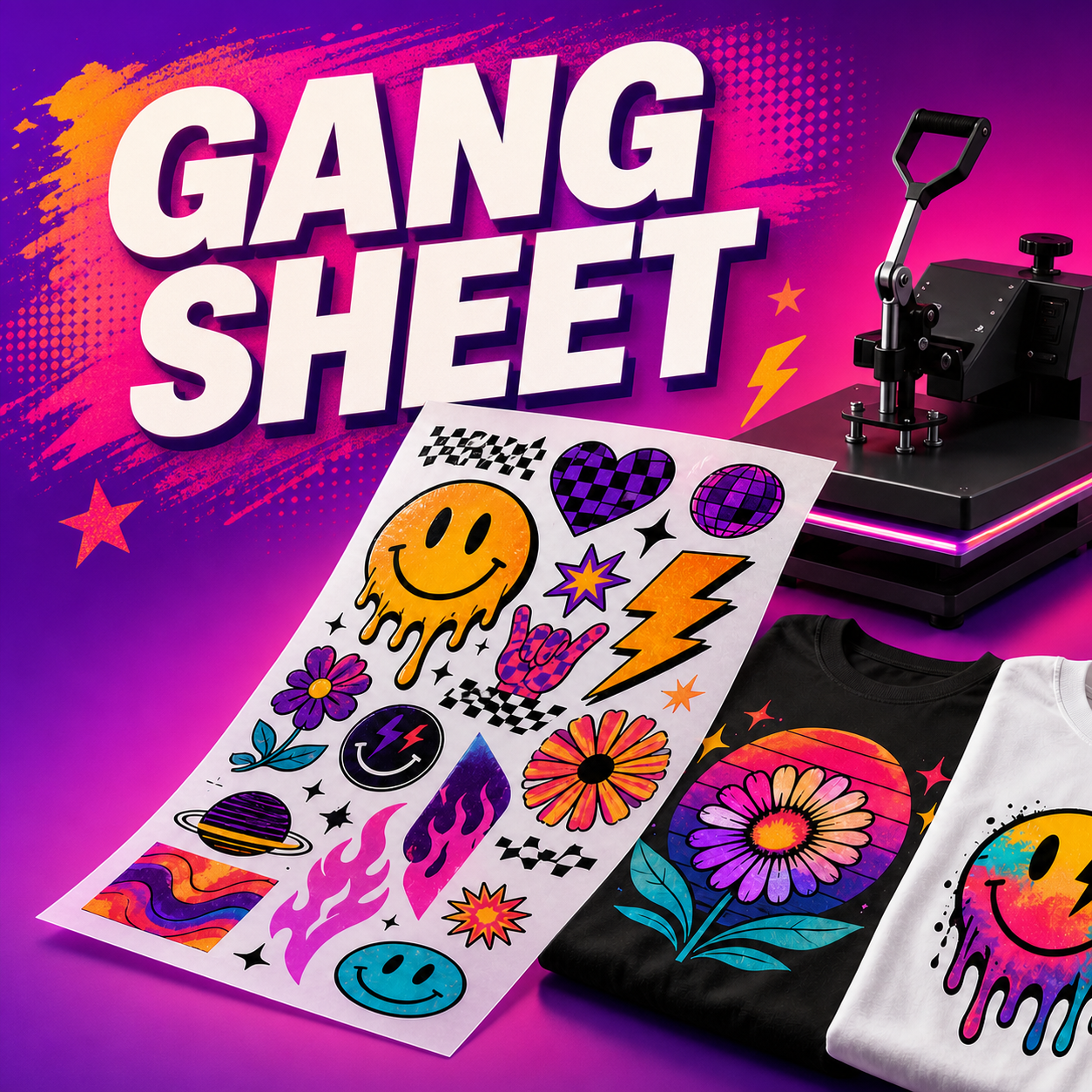 Custom DTF Gang Sheet Builder | 24-Hour Printing